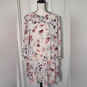 Kate and Lily Floral Tiered Babydoll Dress Size 8 Long Sleeve Cottagecore